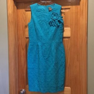 Like new, Taylor Turquoise Blue Sleeveless Sheath Dress